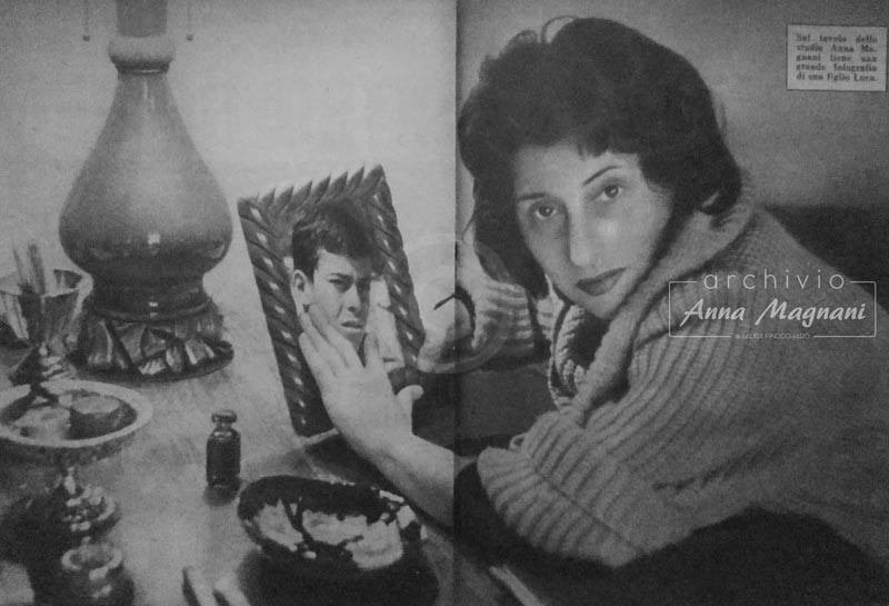 Anna Magnani e suo figlio Luca