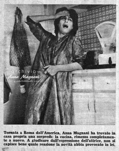 Anna Magnani in cucina