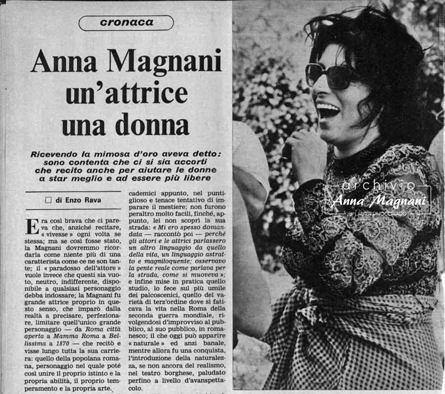 Anna Magnani un'attrice una donna